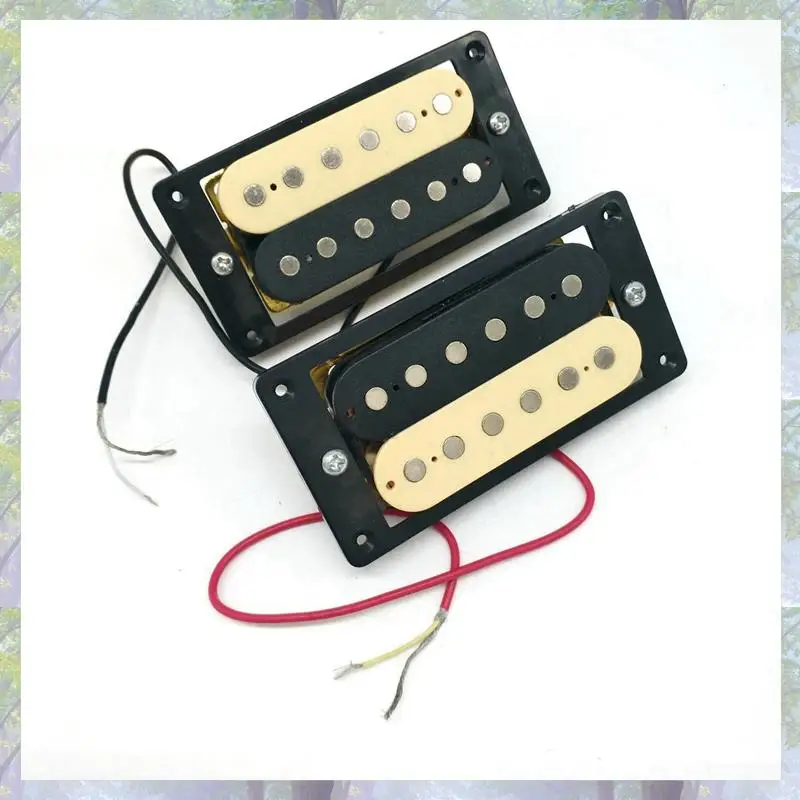 

12Pcs Electric Guitar Pickups 50/52 Zebra Faced Humbucker Double Coil Electric Guitar Pickups