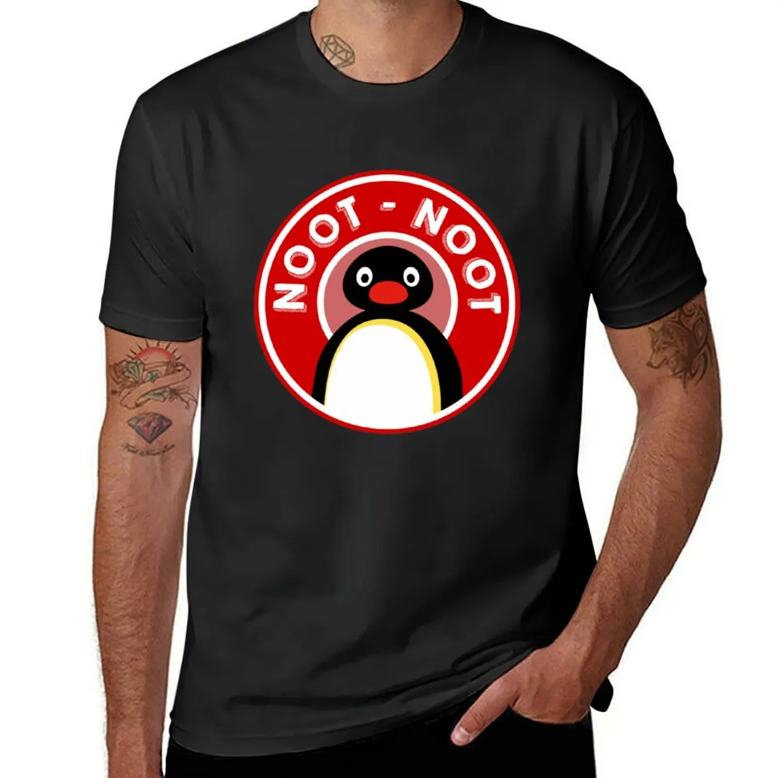 PinguNoot Noot logo (Pingu the pengouin) T-Shirt animal prinfor boys new edition fitted t shirts for men