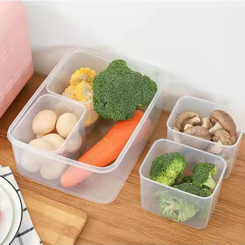 Storage Container Divided Serving Tray with 4 Removable Compartments Food Grade Free Storage Box Heat-resistant Veggie Organizer