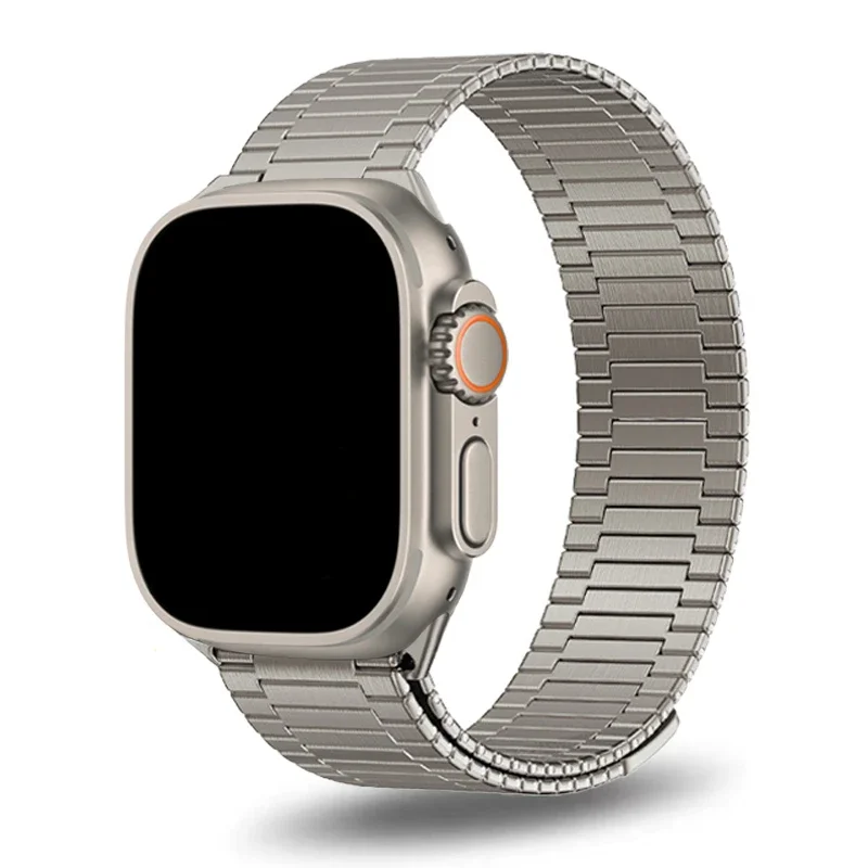Luxury Magnetic Metal Strap for Apple Watch 9 8 Band Ultra 2 49mm 42 44 45mm Titanium Color Bracelet for iWatch 7 se 6 5 40 41mm