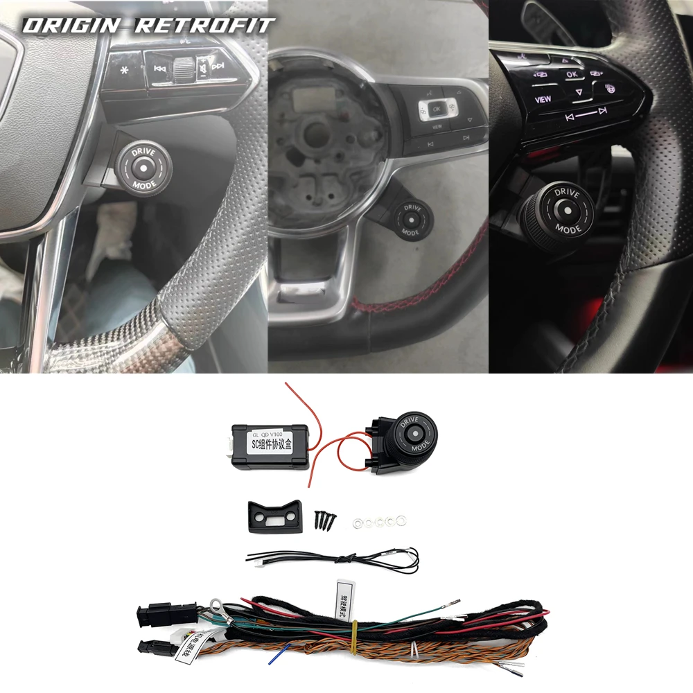 

for VW fir Audi Sport Chrono Steering wheel start engine SC drive mode button switch kit no need write data