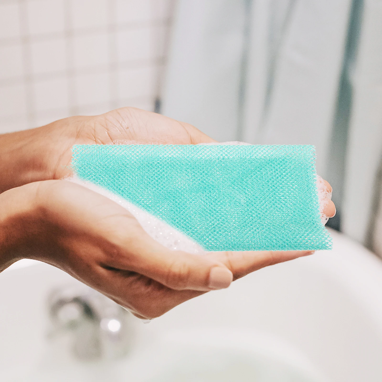 

3Pcs Shower Body Exfoliating Scrubber Back Bath Net Washcloth Long Back Scrubber for Men Women African Net Cloth