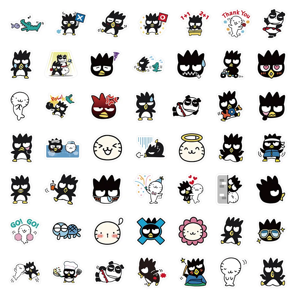 10/20/40pcs Bad Badtz Maru Graffiti Stickers Sanrio Cartoon Sticker Car Bike Diary Guitar Phone Laptop Cool Kid Decal Toys Gift