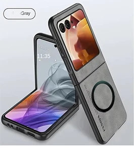 

Luxury sheep Leather Wireless Charging For Magnetic Case For Moto Razr 40 50 60 Ultra Razr50 Ultra 5G Razr4 2024 Cover