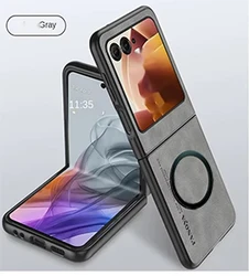Luxury sheep Leather Wireless Charging For Magnetic Case For Moto Razr 40 50 60 Ultra Razr50 Ultra 5G Razr4 2024 Cover