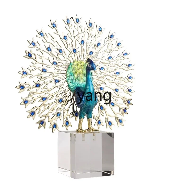 C1X light luxury modern peacock open screen living room ornament new decoration