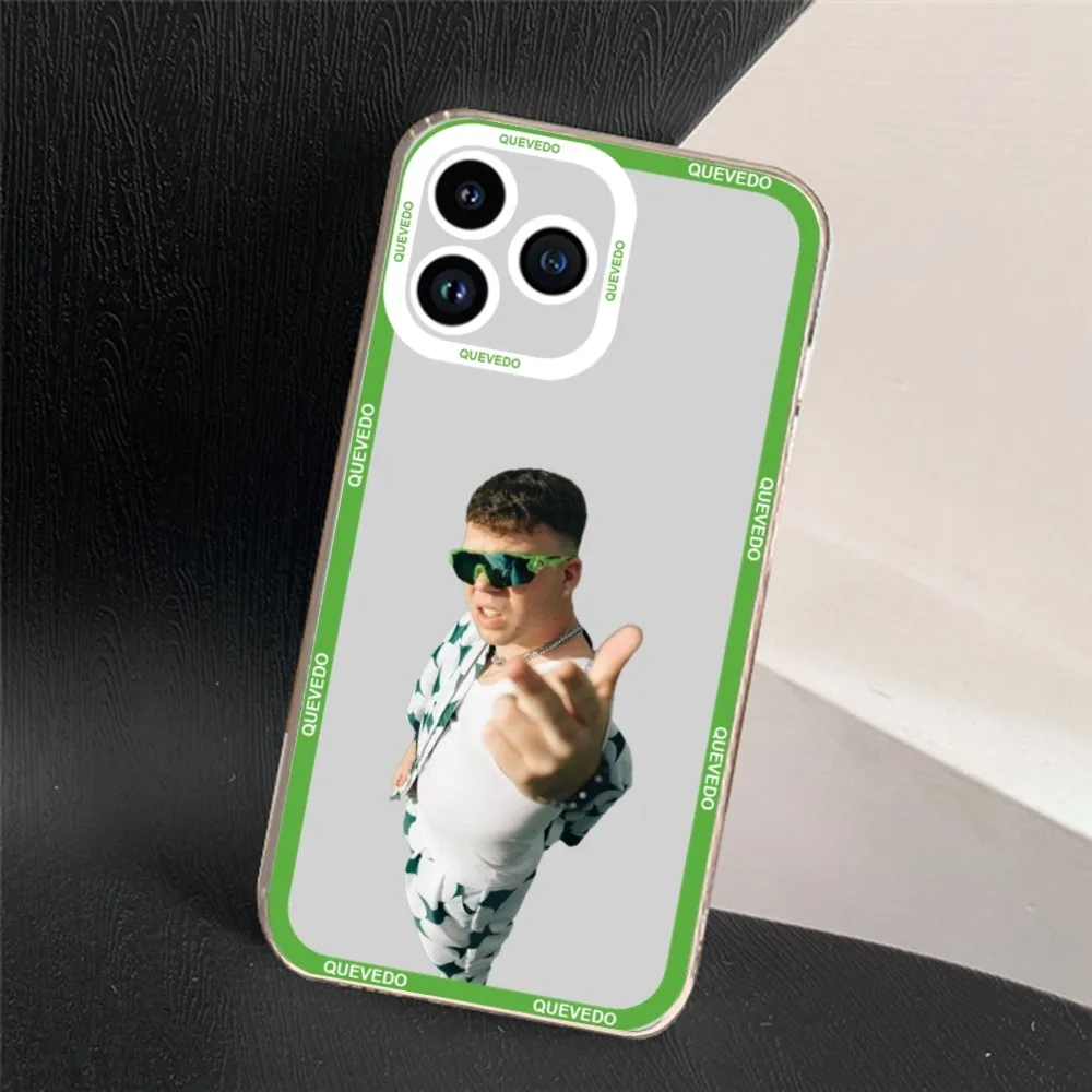 Nordic Pop Rapper Quevedo Phone Case For iPhone 11 12 Mini 13 14 15 Pro Max Transparent Shell