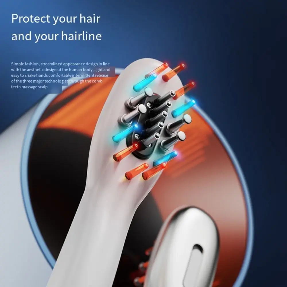 

Relaxation Superlieur Laser Hair Growth Comb Thermotherapy Scalp Massage RF Laser Hair Comb Red Blue Photoelectric Laser