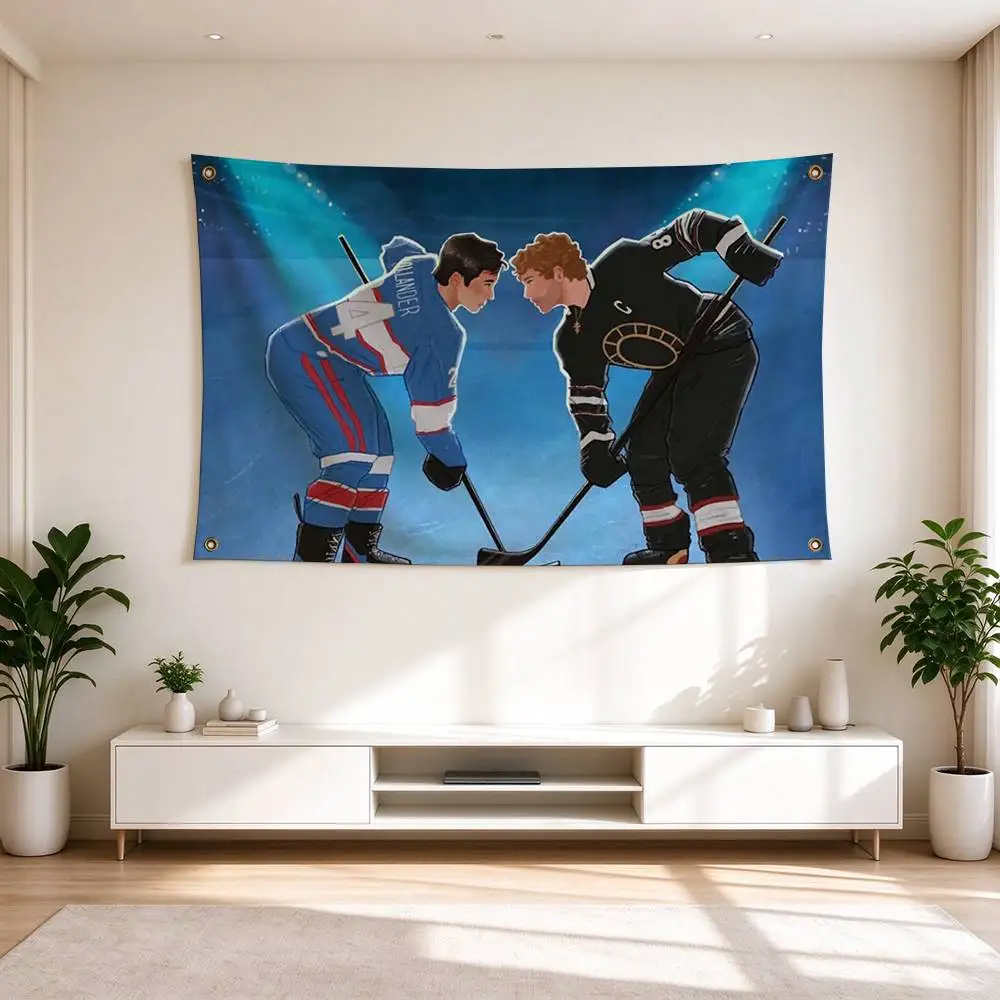 H-Heated Rivalry Sports Romanc Flags for Bedrooms Home Decor Items Outdoor Decors Garage Decoration Flaga 6