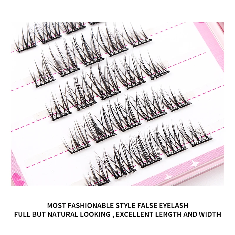 Individuelle weiche koreanische Wimpernverlängerung, natürliche Wimpern, Make-up-Cluster, Wimpern, selbstklebend, kein Kleber erforderlich, falsche Wimpern – Detail 4