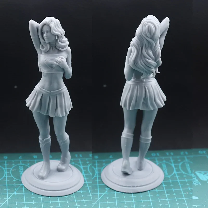 1/24 75mm 1/18 100mm Resin Model Kits Super Girl Sculptuur Figuur Ongeverfd Geschilderd RW-1143