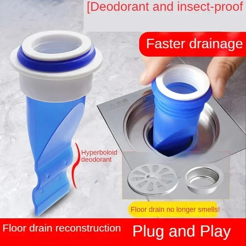 2024 Bathroom Odor-proof Leak Core Silicone Down The Water Pipe Draininner Sink Drain One Way Drain Valve Sewer Core Deodorant