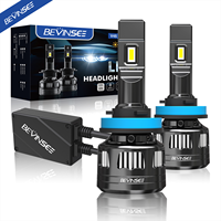 BEVINSEE V45 H11 LED Headlight Bulb H4 H7 LED CANBUS H1 9005 HB3 9006 HB4 H8 9012 120W 22000LM High Power LED Headlamp 6000K 12V