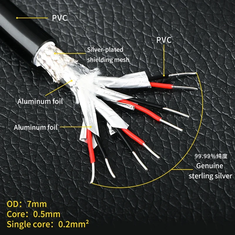 Kabel Ethernet CAT8 z czystego srebra 40 Gb/s 2000 MHz Patchcord sieciowy RJ45 do laptopów Linia audio HiFi