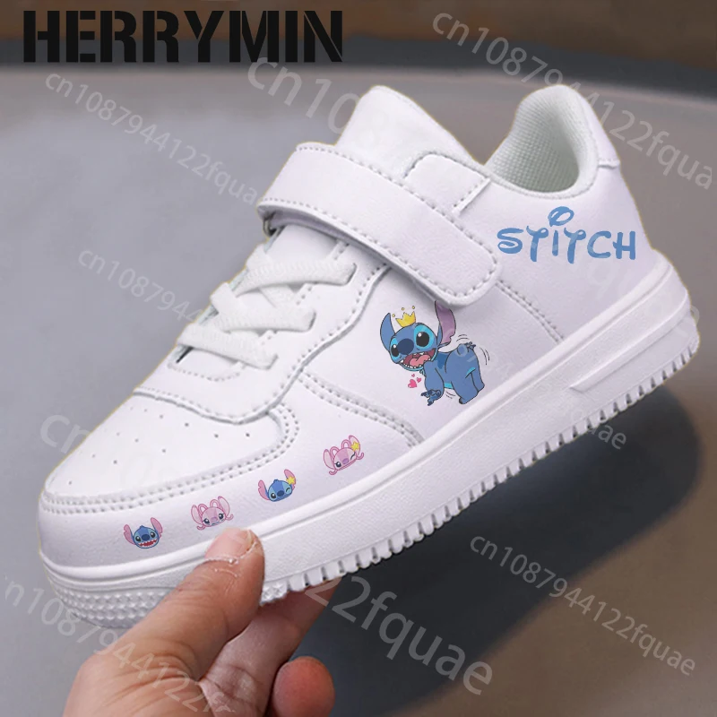 Stitch Shoes Children Sneakers Cartoon Girl Student Soft Casual Shoes Fashion kids Sports Student Running Shoes Christmas Gift