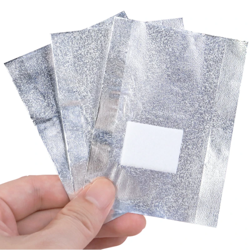 100Pcs 가방 알루미늄 호일 네일 아트 목욕 껍질 네일 제거 랩 타월 젤 리무버 매니큐어 도구