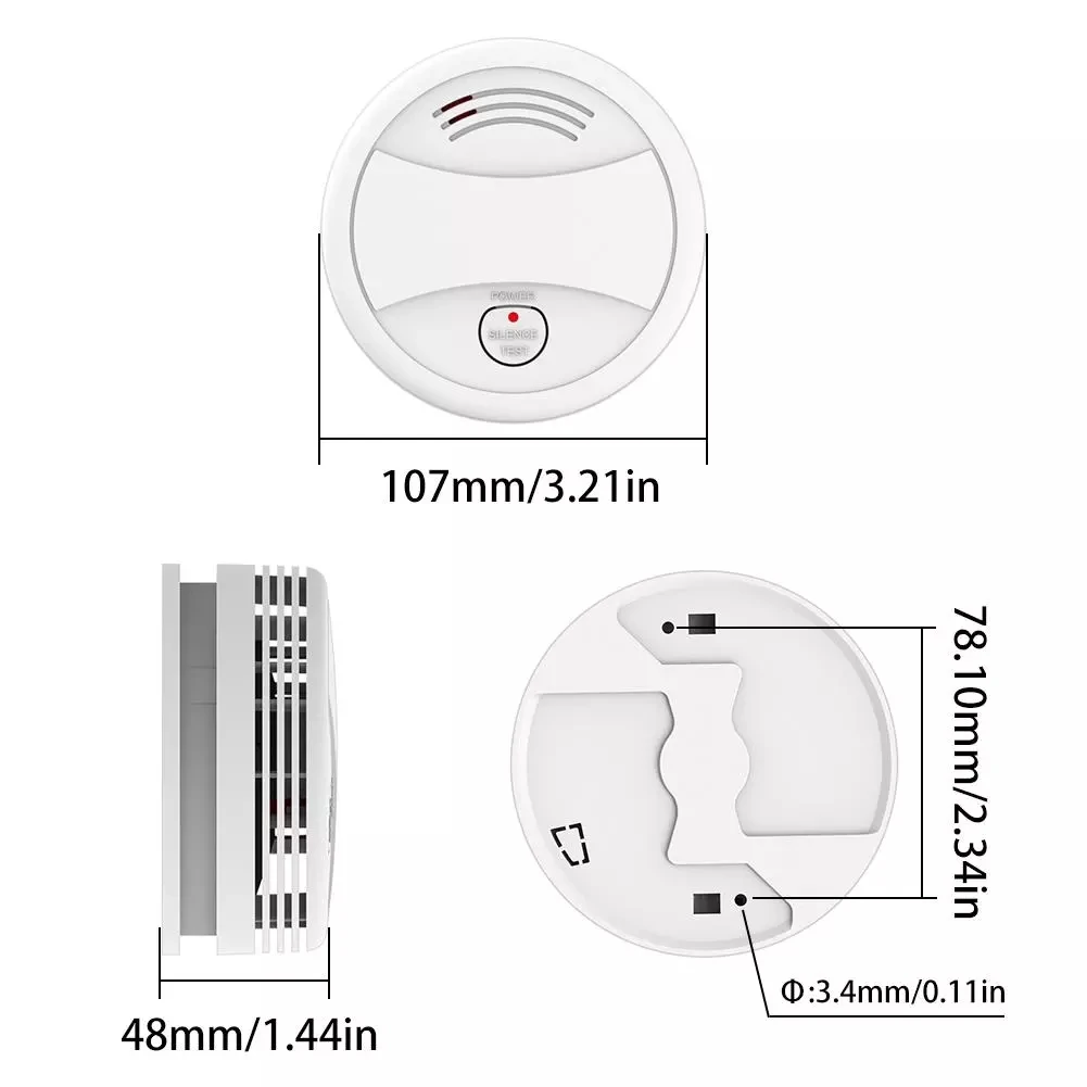 Wofea WiFi Smoke Detector Home Security Fire Alarm System Tuya Smart Smoke Sensor APP Message Push 95db Sound No Need Hub