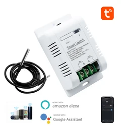 Tuya Smart Temperature Switch 16A 3000W with Energy Consumption Monitoring RF433 Intelligent Thermostat Work With Alexa