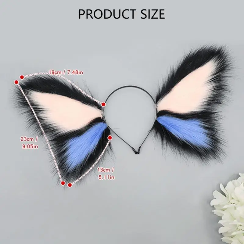 2025 New Animal Ears 헤드 밴드 헤어 밴드 엘프 귀는 크리스마스 할로윈 코스프레 파티 나비 헤드 밴드를위한 헤어 액세서리