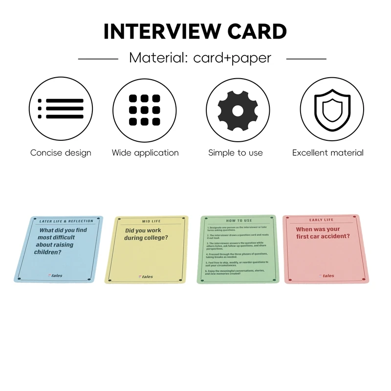 Life Story Interview Kit Cards Tales Lifestory Interview Kit Family Gamenight With Curated Question Cards