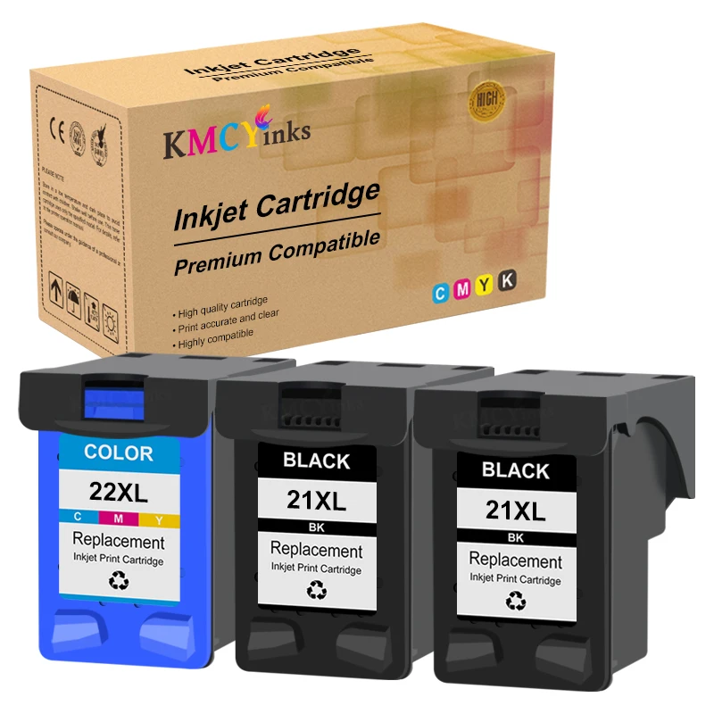 KMCYinks Compatible For HP 21 22 For HP 21 XL 22 XL Ink Cartridge For HP21 OfficeJet 4315 4315v 4315xi 5600 5605 5610 5610v 5610