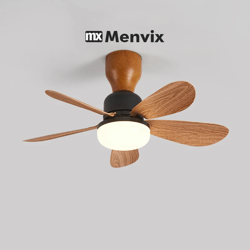 Menvix Modern Ceiling Fan Light 21 Inch Black  White Ceiling Fans with LED Light for Dining Room Bedroom Kitchen Home Decoration