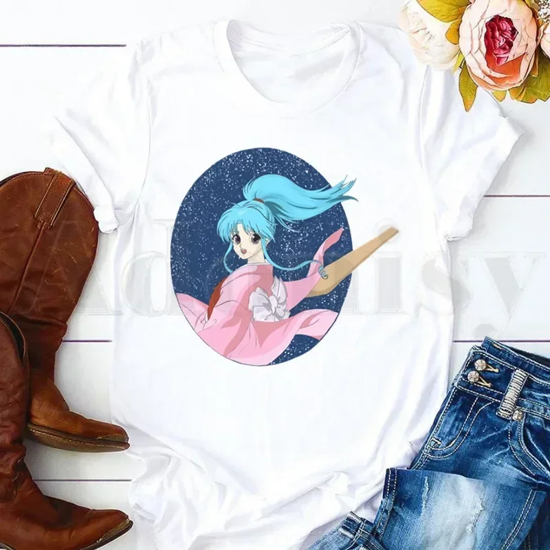 

Anime Manga Yu Yu Hakusho Kurama Yusuke Urameshi Short Sleeve Female Tops Tees Harajuku VintageT Shirts Women's T-shirt