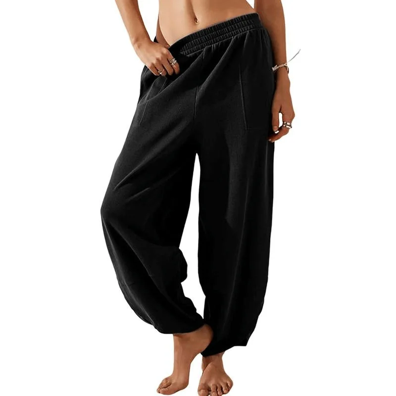 2026women's New Fashion High Quality Solid Color Comfortable Loose Casual Casual with Pockets Versatile Business Pants for Women