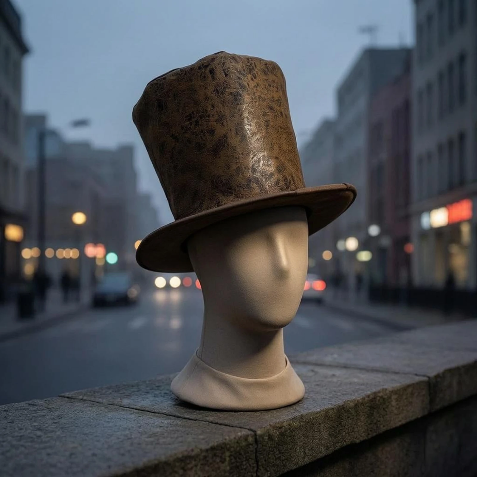 Tall Top Hat Plain Top Hat with Wide Brim Headwear Formal Warm in Cold Weather for Performers
