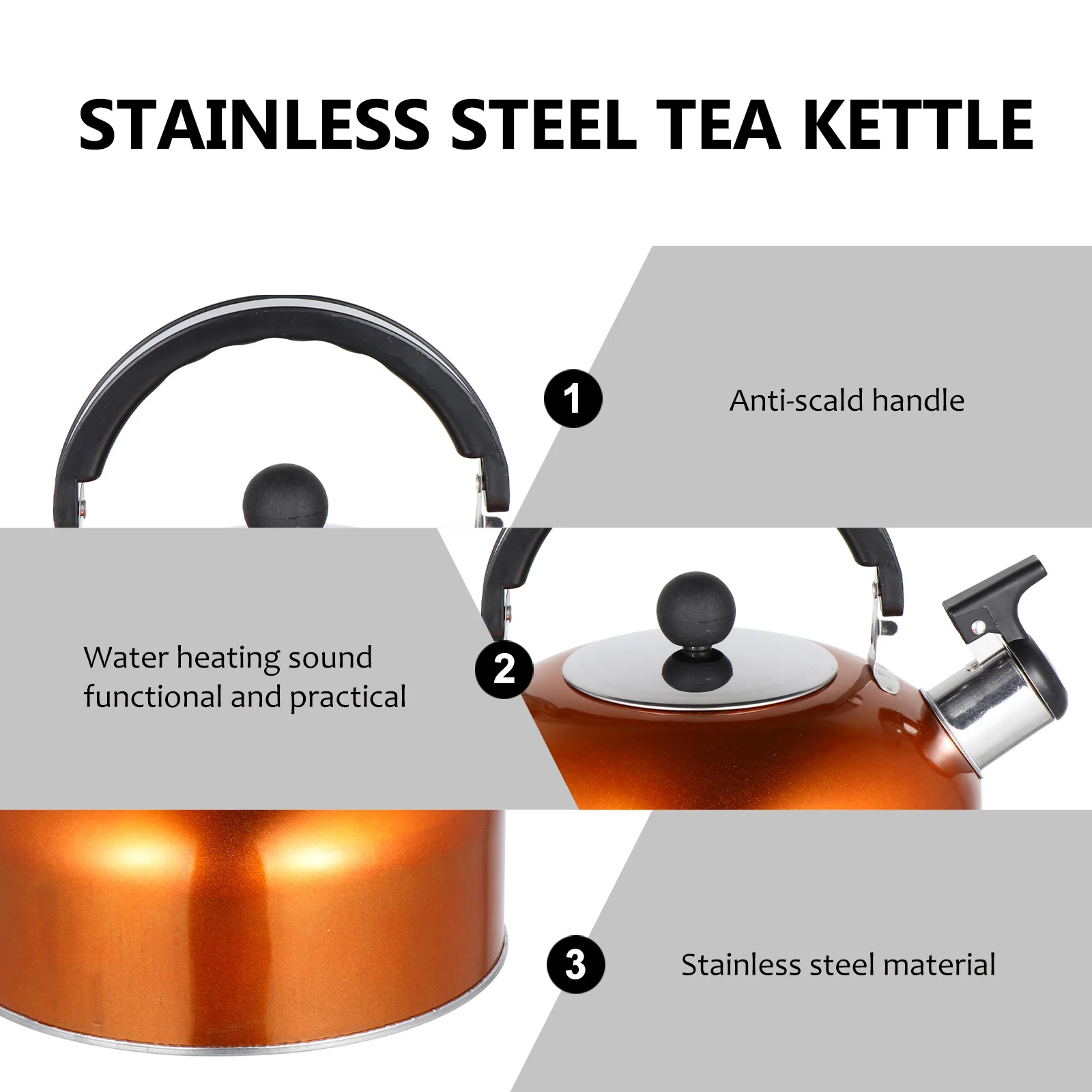 

Stainless Steel 1 8L Whistling Boiling Teapot Pots Non Dripping Safe Practical Kettle Kitchen Bar Use