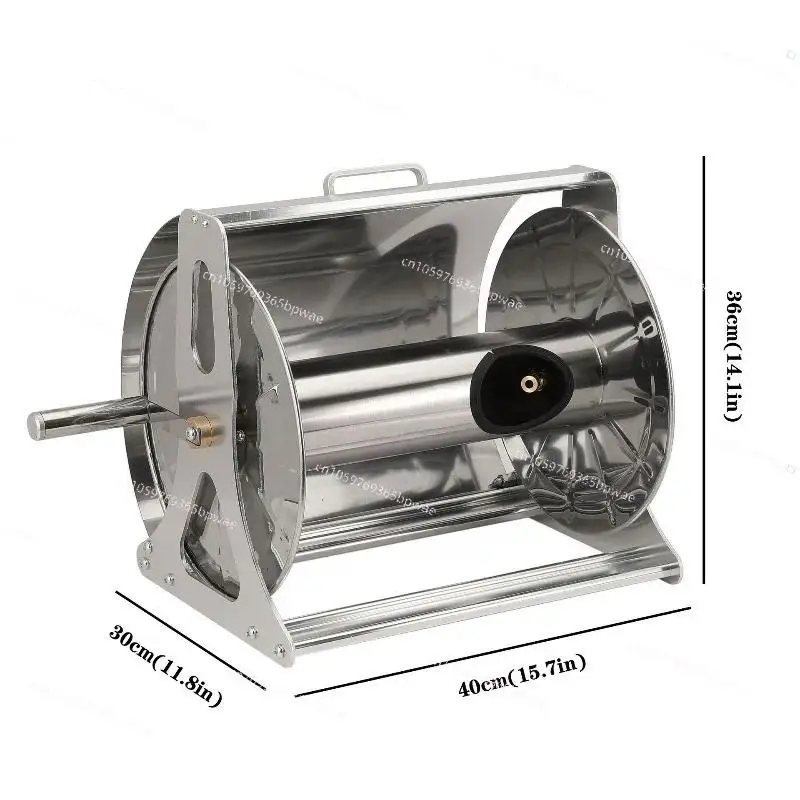 Wall-mounted Stainless Steel Water Pipe Frame  Reel, Household Car Wash, Watering Water Gun Set, Covered Water Pipe Storage Rack