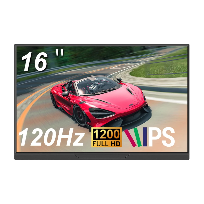 16inch Portable Monitor 120HZ 100%sRGB Display FHD External Second Computer Screen Gaming for PC Laptop Cell Phone Ps4/5 Switch