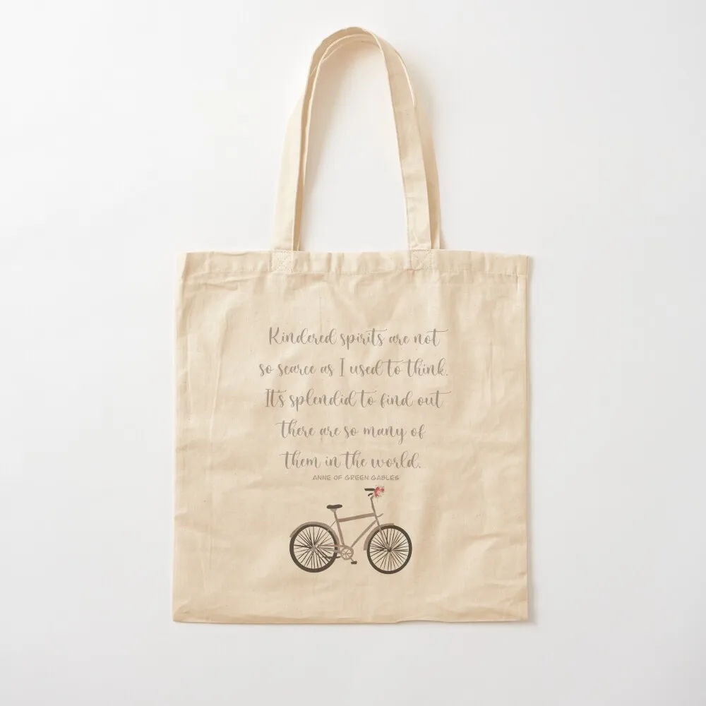 

Kindred Spirits, Anne of Green Gables quote Tote Bag bag luxury women cute pouch bag Canvas Tote