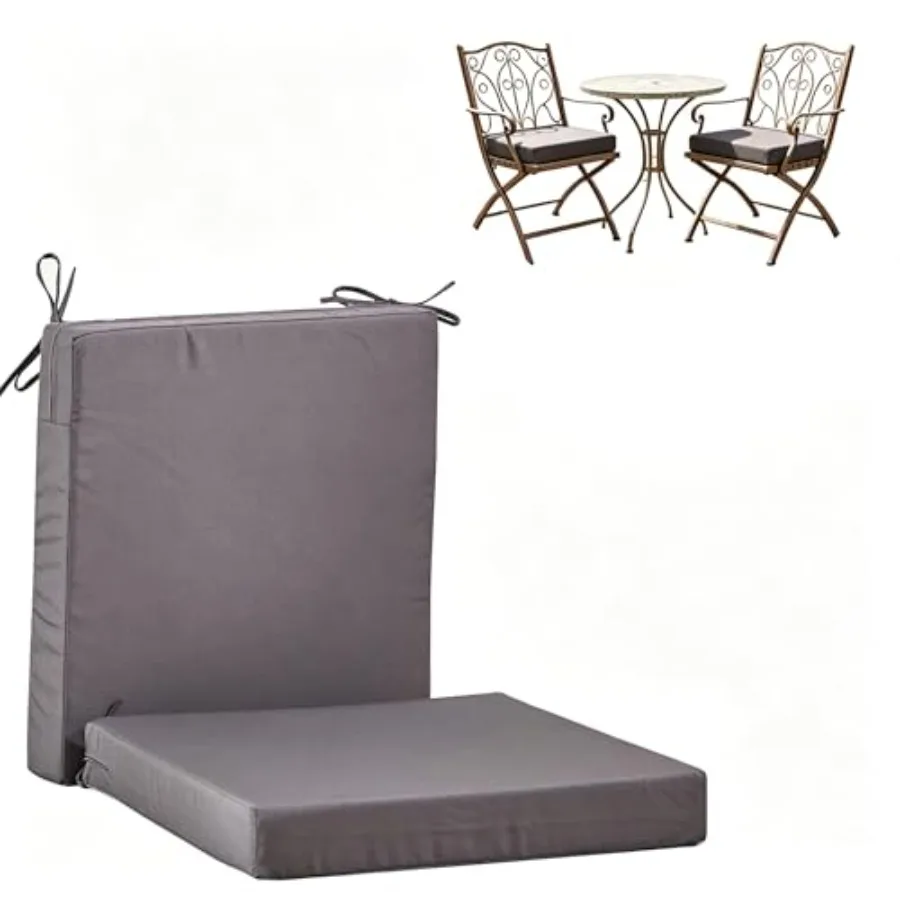 ch Outdoor Chair Cushions for Patio Furniture UV Resistant Non Slip Waterproof Replacement Patio Seat Cushion with Ties Set of