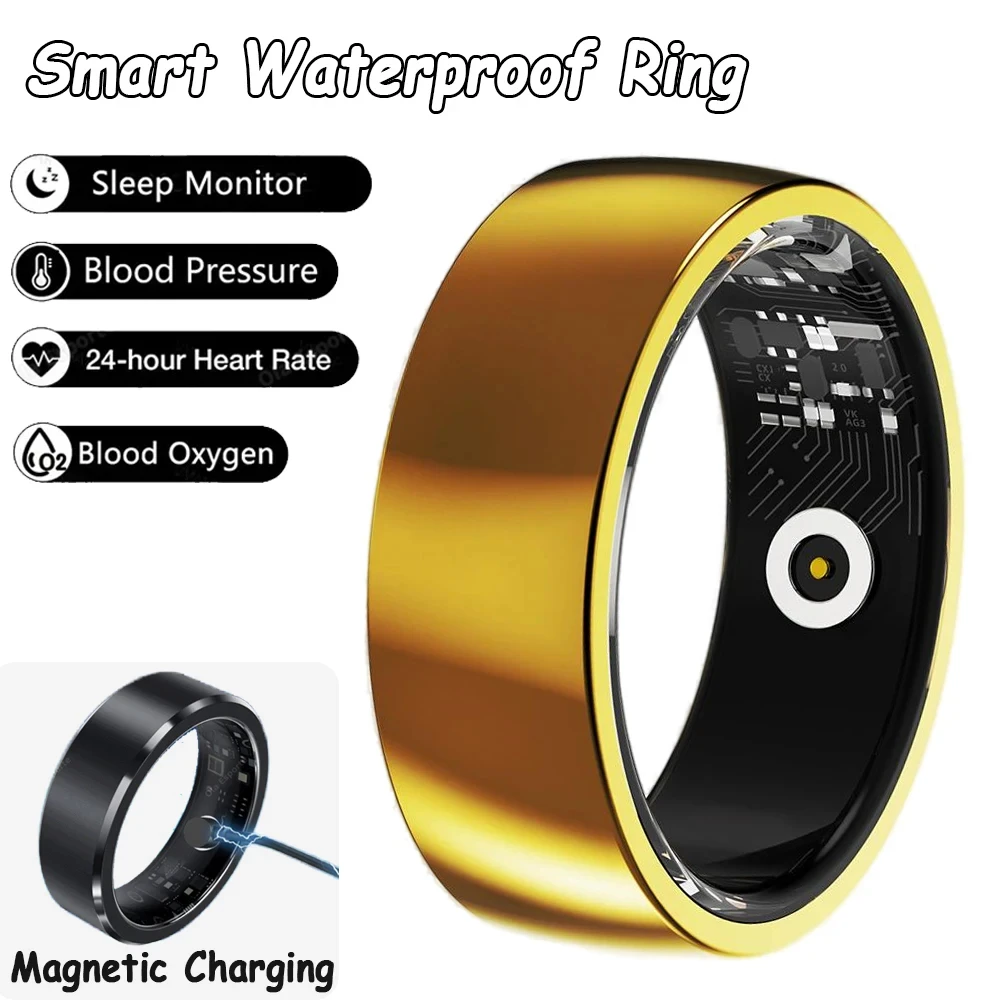 2024 Smart Ring Health Heart Rate Blood Oxygen Sleep Monitor Sport Waterproof IP68 Smart Control Photo For Man Woman Smartring