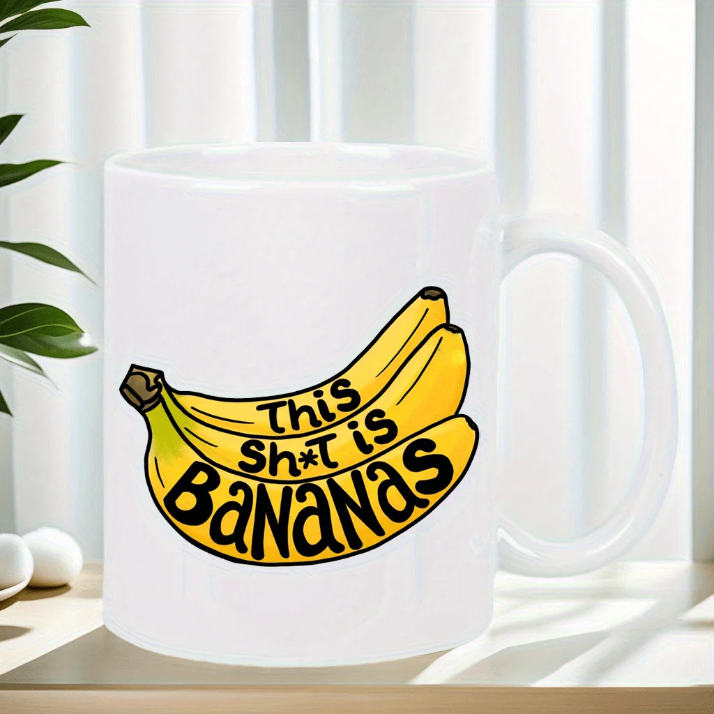 Ceramic Mug “This Sh*T Is Bananas” Bold Banana Graphic Humorous Kitchen Gift