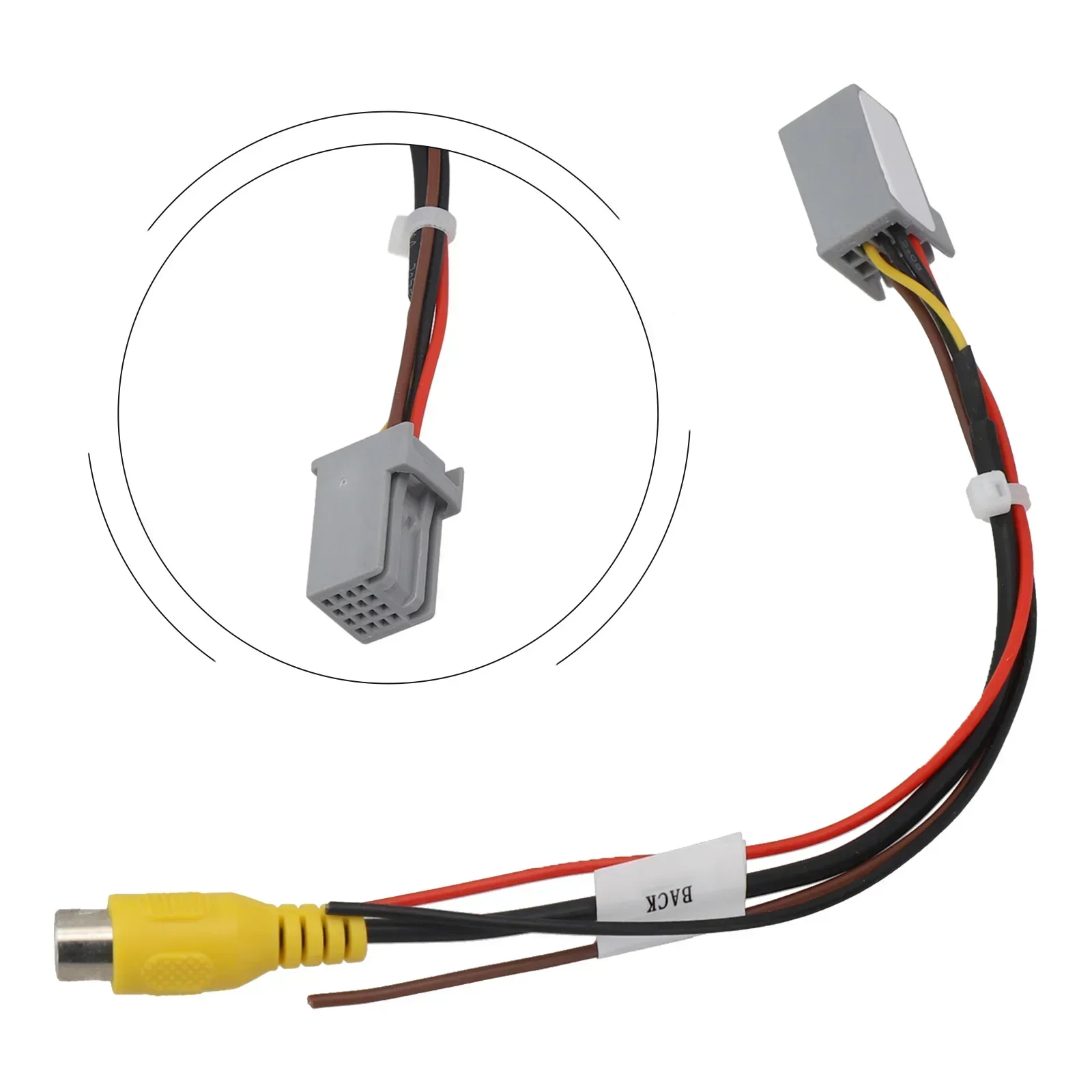 Car 8pin Reversing Rear View Camera Adapter Cable Reversing Rear View Adapter Cable Parking Rear Camera Video Plug Converter