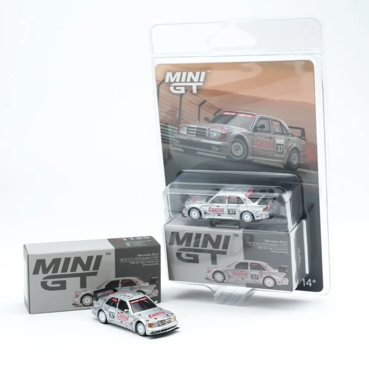 MINI GT 1:64 Benz 190E 2.5-16 Evo II Modellauto aus Metall # 1125