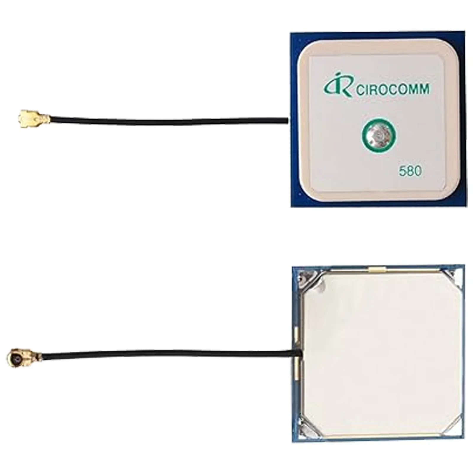 BT-580 Cirocomm GPS هوائي داخلي نشط 32db مكاسب عالية هوائي السيراميك IPEX موصل 25x25x2 مللي متر 1.13 كابل 5 سنتيمتر طويلة