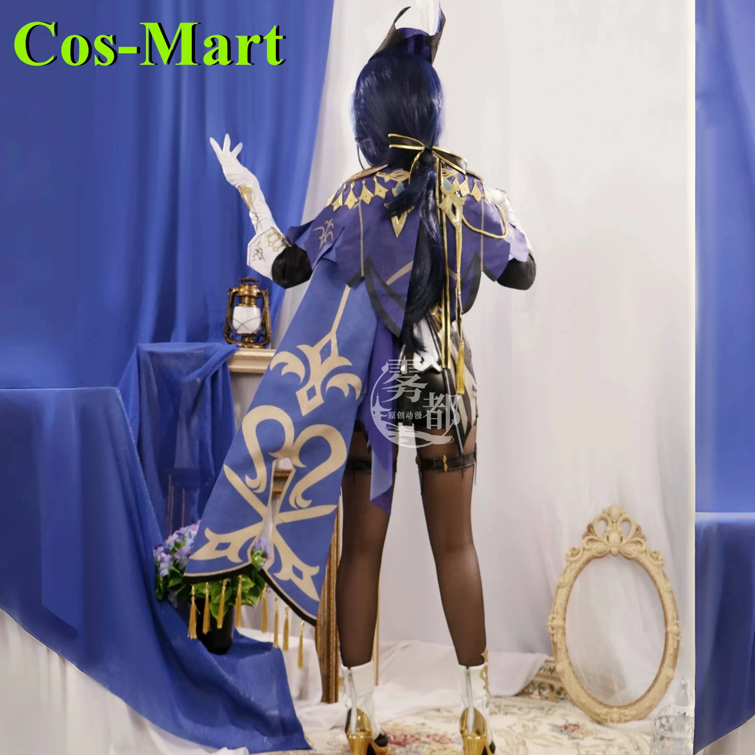 Cos-Mart Game Genshin Impact Clorinde Cosplay-Kostüm, süße, wunderschöne Kampfuniform, Damenbekleidung, Rollenspielkleidung, Hallowmas