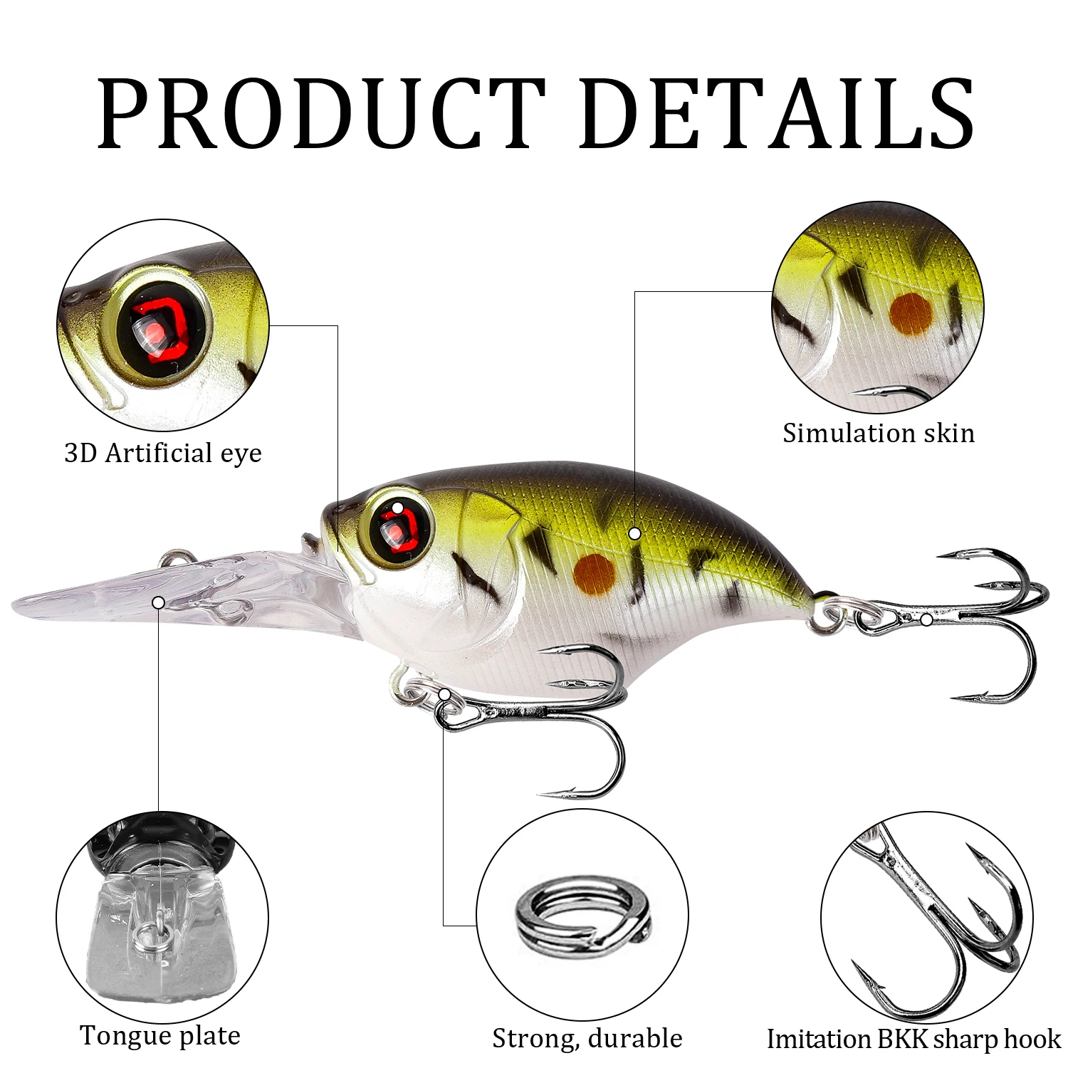 1Pcs Crankbait Fishing Lure 7.5cm 11g Floating Artificial Plastic Hard Bait Wobblers Minnow Bass Pike Pesca Carp Fishing Tackle