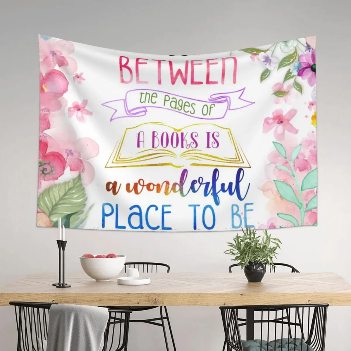 

Between The Pages of A Book White Tapestry Room Decore Aesthetic Room Decorator Tapestry