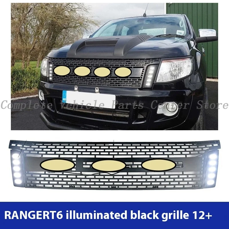 

High Quality For 2012-2014 Ford Ranger T6 Grille with Lights Front Mesh Upgrade