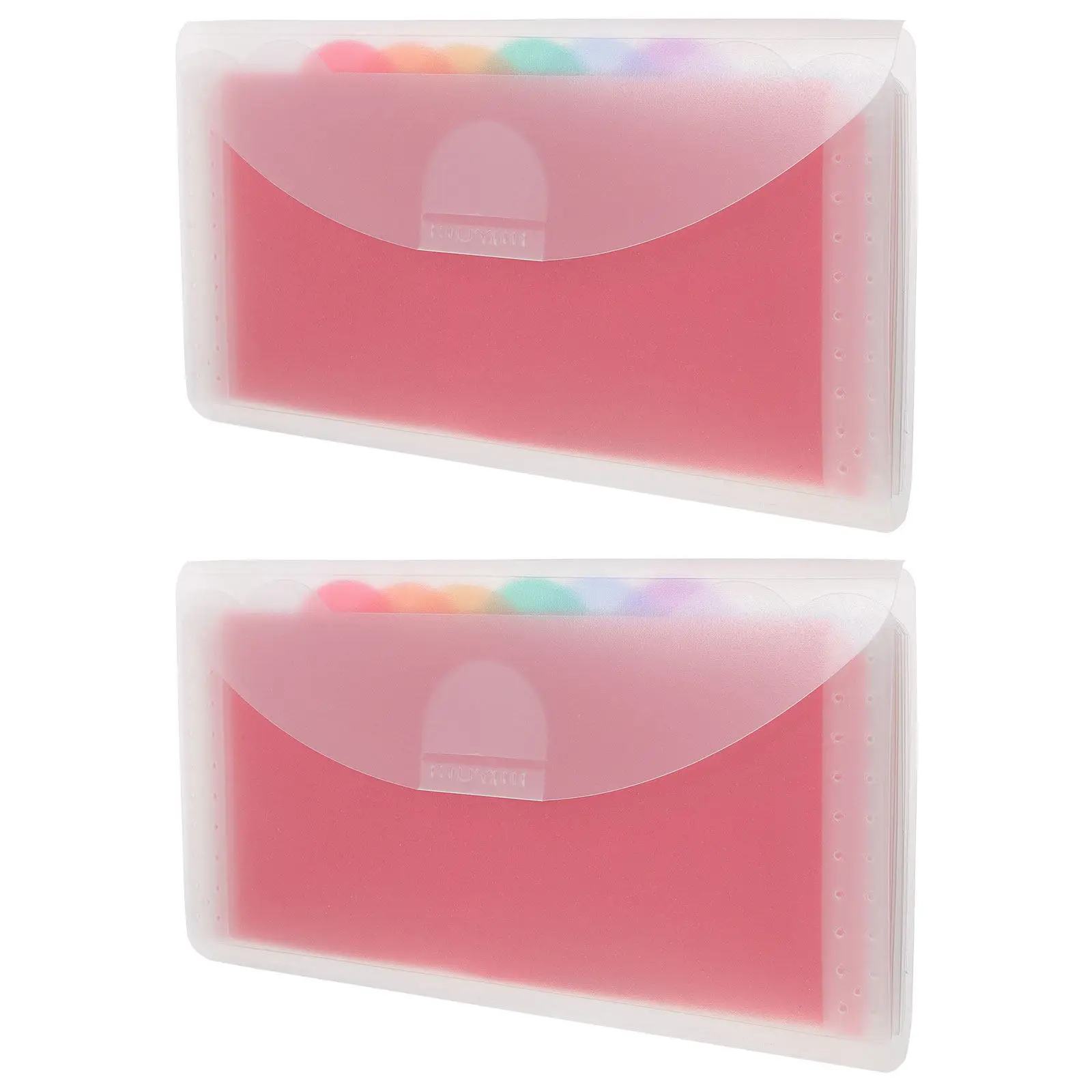 

2Pcs Compact Multi-Layer File Folder Organizer Plastic Expanding Receipt Holder for Bills Statements Contracts Tax Documents