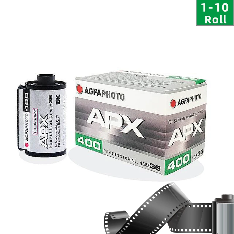 1/3/5/10 Rolls AGFA APX 400 135mm Black and White Professional ISO 400 Film 36 Exp Negative film(Expiration Date:  2026)