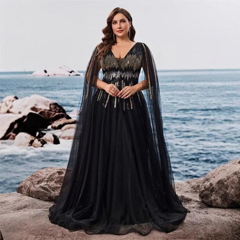 

Ele Embroidered Me Evening Dr Длинная юбка Par Dr для мамы Бальное платье большого размера для свадебного приема