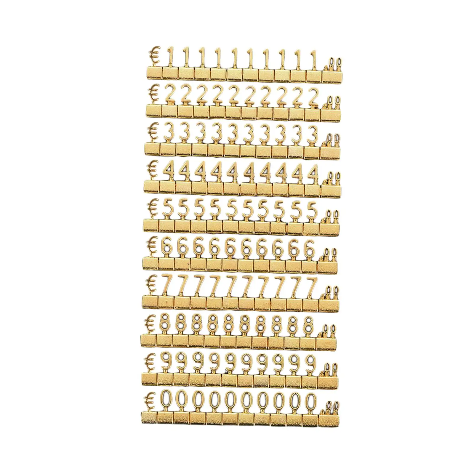Digital Price Tag Metal Shelving Adjustable Cube Pricemarker Labels for Jewelry Watch Store Office Display