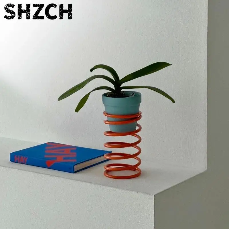 Ins Korean Flower Stand Creative Plant Riser Balcony Greenery Decor Shelf Stylish Indoor Pot Base for Home and Garden Decoration