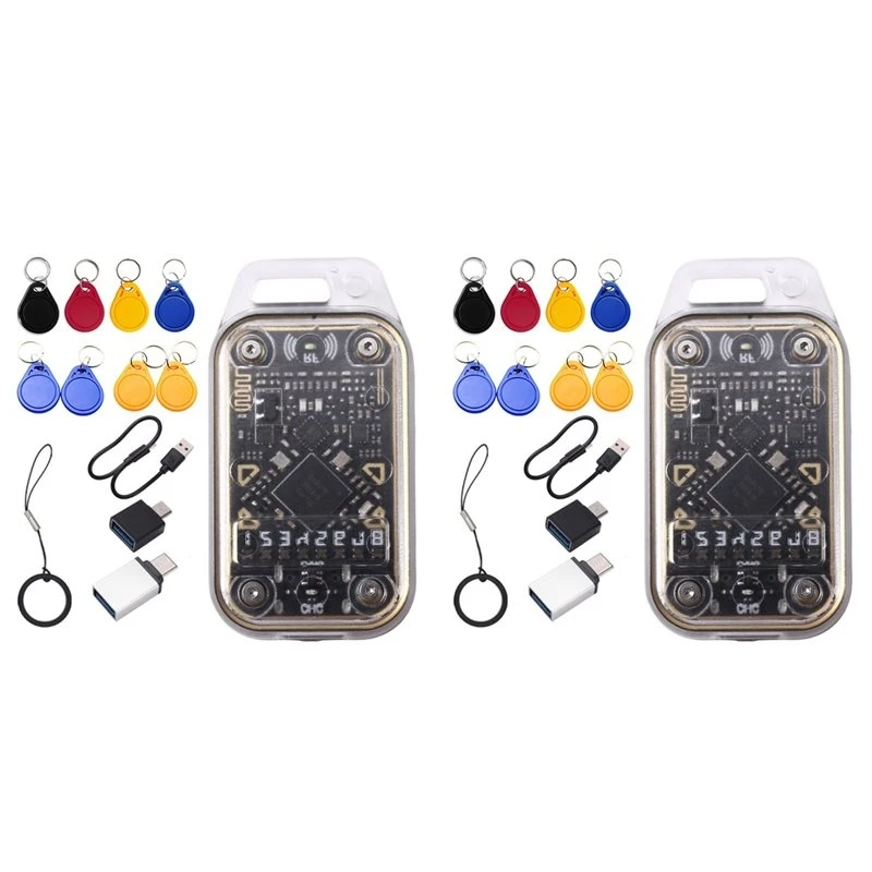 【a10r】2x-chameleon-v20-rfid-smart-chip-reader-emulator-125k-1356mhz-card-decode-ultra-duplicator-16xuid-keychain
