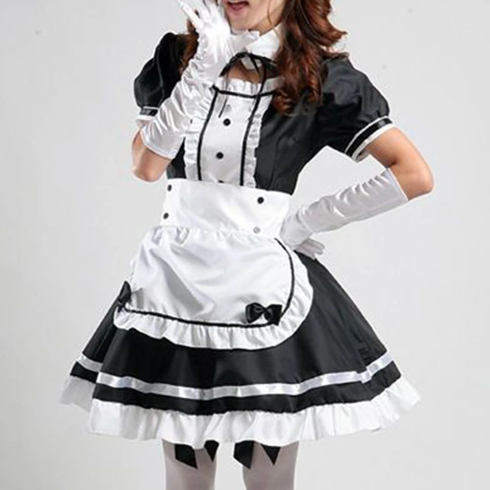 

Light sound maid outfit cosplay restaurant animation costume black and white birthday dress for women